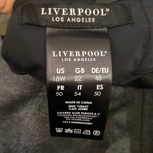 30% off w ♥️ NWT LIVERPOOL Viscose Trouser Stretch Pull-on Pants Women's 16W #48 - Picture 12 of 12
